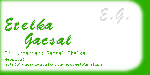 etelka gacsal business card